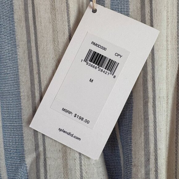 Splendid Collection Striped Maxi Dress Blue White Sleeveless Adjustable Straps S - Picture 6 of 6